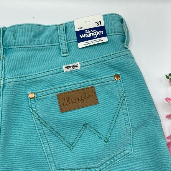Wrangler Donna Regular Fit Cotton Denim Shorts Western Cowgirl Country Size W31 - Picture 12 of 14